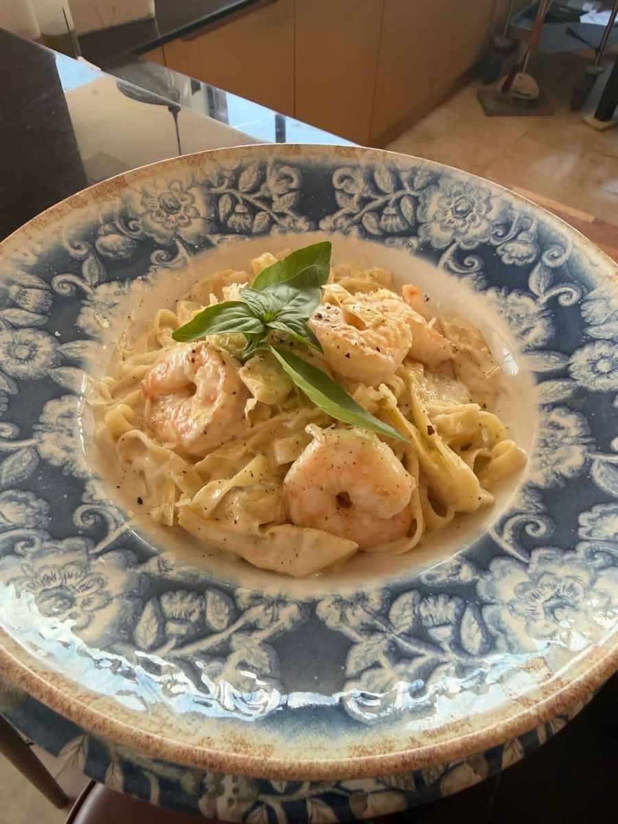 Tagliatelle Carciofi cu Creveti